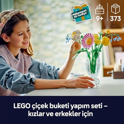 LEGO Botanicals Küçük Sarı Buket 10347-9 Yaş ve Üzeri Kız ve Erkek Çocuklar için Papatya, Şakayık ve Lale Dahil Yapay Çiçekler İçeren Yaratıcı Dekoratif Çiçek Buketi Yapım Seti (373 Parça)
