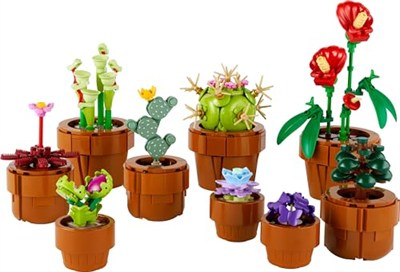 LEGO Botanicals Minik Bitkiler 10329 – Yetişkinler için Terakota Renkli Saksıda Kurak, Tropik ve Etçil Türlerde 9 Bitki İçeren Yapay Çiçek Modeli Yapım Seti, Sevgililer Günü Hediyesi Fikri (758 Parça)
