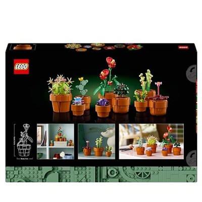 LEGO Botanicals Minik Bitkiler 10329 – Yetişkinler için Terakota Renkli Saksıda Kurak, Tropik ve Etçil Türlerde 9 Bitki İçeren Yapay Çiçek Modeli Yapım Seti, Sevgililer Günü Hediyesi Fikri (758 Parça)
