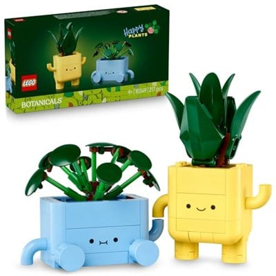 LEGO Botanicals Mutlu Bitkiler 10349-9 Yaş ve Üzeri Bitki Sever Çocuklar için Renkli Saksılı Yapım Seti, Oyun ve Dekorasyon için Eğlenceli ve Öğretici LEGO Seti, Doğum Günü Hediyesi (217 Parça)