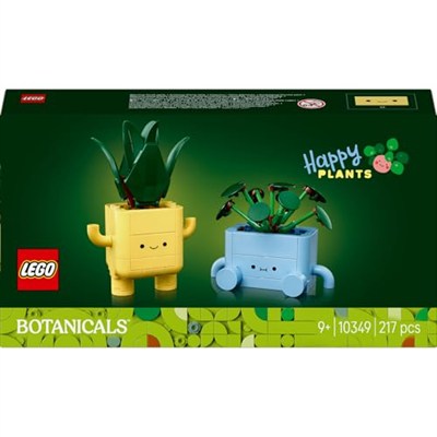 LEGO Botanicals Mutlu Bitkiler 10349-9 Yaş ve Üzeri Bitki Sever Çocuklar için Renkli Saksılı Yapım Seti, Oyun ve Dekorasyon için Eğlenceli ve Öğretici LEGO Seti, Doğum Günü Hediyesi (217 Parça)