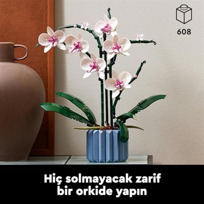 LEGO Botanicals Orkide 10311 – Yetişkinler için 5 Yaprak, 2 Kök ve Saksı İçeren Yaratıcı Dekoratif Yapay Bitki Modeli Yapım Seti, Kadınlar ve Erkekler için Sevgililer Günü Hediyesi Fikri (608 Parça)