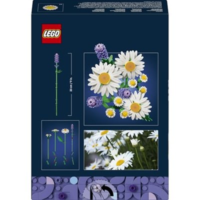 LEGO Botanicals Papatyalar 11508-3 Büyük Papatya, 2 Küçük Papatya Dalı, 3 Lavanta ve Yeşil Dallar İçeren Sevgililer Gününe Özel Yapay Çiçek Buketi Yapım Seti (133 Parça)