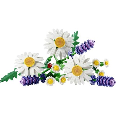 LEGO Botanicals Papatyalar 11508-3 Büyük Papatya, 2 Küçük Papatya Dalı, 3 Lavanta ve Yeşil Dallar İçeren Sevgililer Gününe Özel Yapay Çiçek Buketi Yapım Seti (133 Parça)
