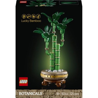 LEGO Botanicals Şans Bambusu 10344 – Yetişkinler için Bambu Sapları, Çakıl Taşları ve Ahşap Efektli Saksı İçeren Sevgililer Gününe Özel Dekoratif Bitki Modeli Yapım Seti (325 Parça)
