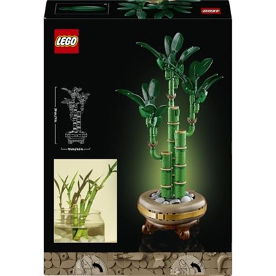 LEGO Botanicals Şans Bambusu 10344 – Yetişkinler için Bambu Sapları, Çakıl Taşları ve Ahşap Efektli Saksı İçeren Sevgililer Gününe Özel Dekoratif Bitki Modeli Yapım Seti (325 Parça)