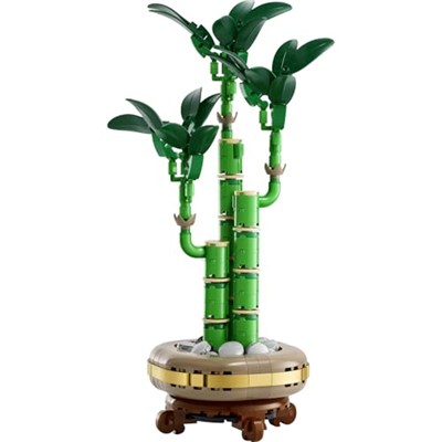 LEGO Botanicals Şans Bambusu 10344 – Yetişkinler için Bambu Sapları, Çakıl Taşları ve Ahşap Efektli Saksı İçeren Sevgililer Gününe Özel Dekoratif Bitki Modeli Yapım Seti (325 Parça)