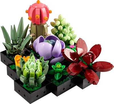 LEGO Botanicals Sukulentler 10309 – Yetişkinler için 9 Farklı Bitki ve Saksı İçeren Dekoratif Yaratıcı Yapay Çiçek Modeli Yapım Seti, Kadınlar ve Erkekler için Sevgililer Günü Hediye Fikri (771 Parça)