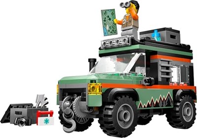 LEGO City 4x4 Arazi Dağ Arabası 60447-6 Yaş ve Üzeri Çocuklar için Yaratıcı Oyuncak Yapım Seti, Doğum Günü Hediyesi (221 Parça)