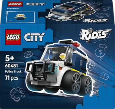 LEGO City Araçlar - Polis Kamyonu 60481 | 5 Yaş ve Üzeri Çocuklar için Polis Memuru Minifigürü İçeren Oyuncak Araba Yapım Seti, Hediye Fikri (71 Parça)