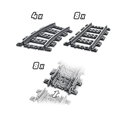 LEGO City Raylar 60205-5 Yaş ve Üzeri Çocuklar için City Setleriyle Uyumlu Yaratıcı Oyuncak Yapım Seti (20 Parça)