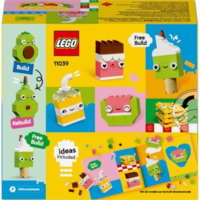 LEGO Classic Yaratıcı Yiyecek Arkadaşları 11039 | 4 Yaş ve Üzeri Çocuklar için Renkli Yapım Parçaları İçeren Oyuncak Yapım Seti, Hediye Fikri (150 Parça)