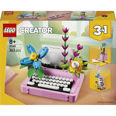 LEGO Creator 3’ü 1 Arada Çiçekli Daktilo 31169-8 Yaş ve Üzeri Çocuklar için Keytar veya Saksıya Dönüşebilen Yaratıcı Oyuncak Yapım Seti, Doğum Günü Hediyesi (363 Parça)