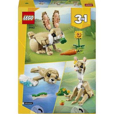 LEGO Creator 3’ü 1 Arada Sevimli Tavşan 31162-8 Yaş ve Üzeri Çocuklar için Lama ve Fok Figürüne Dönüşebilen Yaratıcı Oyuncak Yapım Seti, Doğum Günü Hediyesi (326 Parça)