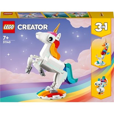 LEGO Creator Sihirli Tek Boynuzlu At 31140-7 Yaş ve Üzeri Çocuklar için Tek Boynuzlu At, Denizatı ve Tavus Kuşu İçeren Yaratıcı Oyuncak Yapım Seti (145 Parça)
