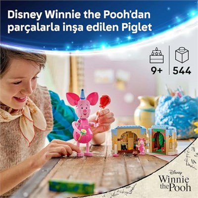 LEGO Disney Piglet’in Doğum Günü Eğlencesi 43305 | 9 Yaş ve Üzeri Çocuklar için Minifigür İçeren Yaratıcı Oyuncak Yapım Seti, Hediye Fikri (544 Parça)