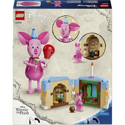 LEGO Disney Piglet’in Doğum Günü Eğlencesi 43305 | 9 Yaş ve Üzeri Çocuklar için Minifigür İçeren Yaratıcı Oyuncak Yapım Seti, Hediye Fikri (544 Parça)