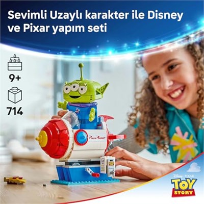 LEGO Disney ve Pixar Oyuncak Hikayesi Pizza Gezegeni Roketli Uzaylı 43307 | 9 Yaş ve Üzeri Çocuklar için Roket Makinesi ve Sürpriz Detaylar İçeren Yaratıcı Oyuncak Yapım Seti, Hediye Fikri (714 Parça)