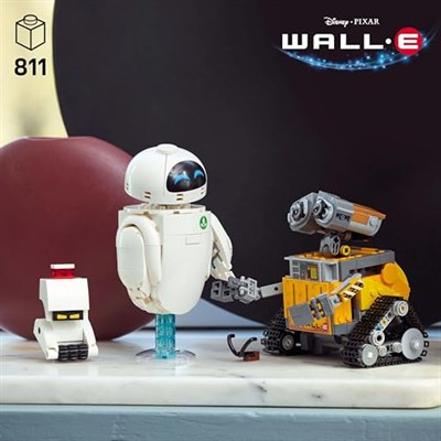 LEGO ǀ Disney ve Pixar WALL-E ve EVE 43279 – Film Sever Yetişkinler için Dekoratif ve Koleksiyonluk Animasyon Film Karakterleri Model Yapım Seti, Yaratıcı Hediye Fikri (811 Parça)