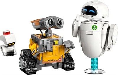 LEGO ǀ Disney ve Pixar WALL-E ve EVE 43279 – Film Sever Yetişkinler için Dekoratif ve Koleksiyonluk Animasyon Film Karakterleri Model Yapım Seti, Yaratıcı Hediye Fikri (811 Parça)