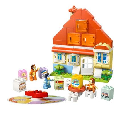 LEGO DUPLO Bluey: Bluey Ailesinin Evi ve Hafıza Oyunu 10459 | 3 Yaş ve Üzeri Çocuklar için İnteraktif Oyun İçeren Eğitici Oyuncak Yapım Seti, Doğum Günü Hediyesi (83 Parça)