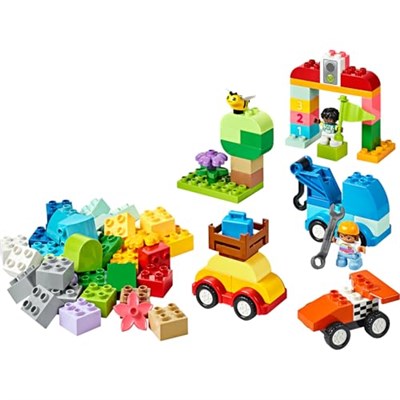 LEGO DUPLO Classic Arabalar ve Kamyonlar Yapım Parçası Kutusu 10439 – 1.5 Yaş ve Üzeri Kız ve Erkek Çocuklar için Eğitici Hediye Fikri, Araç İçeren Yaratıcı Eğlenceli Oyuncak Yapım Seti (80 Parça)