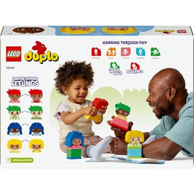 LEGO DUPLO İlk Büyük Duygularım 10415-1 Buçuk Yaş ve Üzeri Çocuklar için Kişiselleştirilebilir Eğitici Oyuncak Yapım Seti, Doğum Günü Hediyesi Fikri (23 Parça)