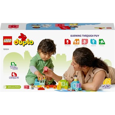 LEGO DUPLO İlk Sayı Treni - Saymayı Öğren 10954-18 Ay ve Üzeri Çocuklar İçin Sayma Yetisini Geliştiren Eğitici Oyuncak Yapım Seti (23 Parça)