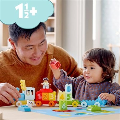 LEGO DUPLO İlk Sayı Treni - Saymayı Öğren 10954-18 Ay ve Üzeri Çocuklar İçin Sayma Yetisini Geliştiren Eğitici Oyuncak Yapım Seti (23 Parça)