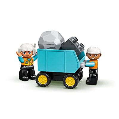 LEGO DUPLO İnşaat Kamyon ve Paletli Kazıcı 10931-2 Yaş ve Üzeri Çocuklar için Kazıcı ve Damperli Kamyon İçeren Eğitici Yapım Seti (20 Parça)