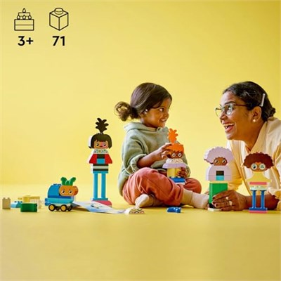 LEGO DUPLO Kasabası İnşa Edilebilen Duygulu İnsanlar 10423-3 Yaş ve Üzeri Çocuklar için Eğitici Oyuncak Yapım Seti, Doğum Günü Hediyesi Fikri (71 Parça)