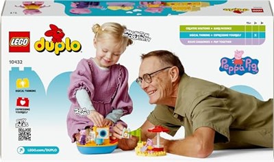 LEGO DUPLO Peppa Pig Tekne Gezisi 10432-2 Yaş ve Üzeri Çocuklar için Peppa Pig Minifigürü İçeren Eğitici Oyuncak Yapım Seti (23 Parça)