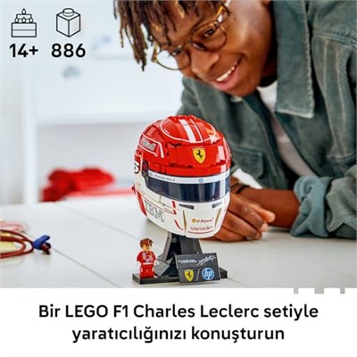 LEGO Editions Scuderia Ferrari HP Charles Leclerc Kaskı 43014 | 14 Yaş ve Üzeri Çocuklar için Minifigür ve İmzalı Markalı Levha İçeren Yaratıcı Oyuncak Yapım Seti, Hediye Fikri (886 Parça)
