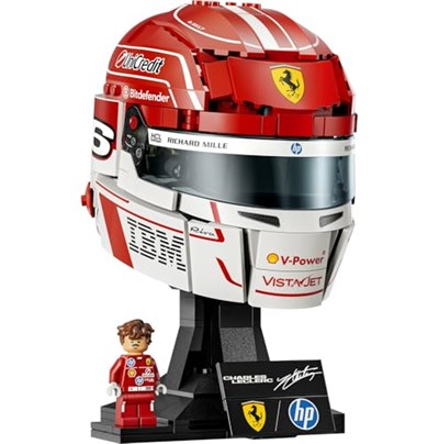 LEGO Editions Scuderia Ferrari HP Charles Leclerc Kaskı 43014 | 14 Yaş ve Üzeri Çocuklar için Minifigür ve İmzalı Markalı Levha İçeren Yaratıcı Oyuncak Yapım Seti, Hediye Fikri (886 Parça)