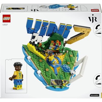LEGO Editions Vini Jr. – Unutulmaz Futbol Anları 43027 | 10 Yaş ve Üzeri Çocuklar için Minifigür ve Koleksiyonluk Levha İçeren Oyuncak Yapım Seti, Hediye Fikri (510 Parça)