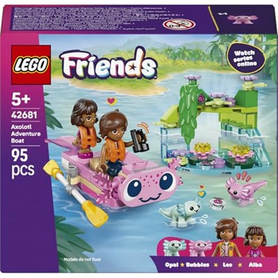 LEGO Friends Axolotl Macera Teknesi 42681 | 5 Yaş ve Üzeri Çocuklar için Leo ve Alba Bebekleri İçeren Oyuncak Yapım Seti, Yılbaşı Hediyesi (95 Parça)