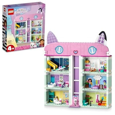 LEGO Gabby’nin Oyun Evi Oyuncak Seti, 4 Katlı ve 8 Odalı Bebek Evi ve Gabby, Pandi Pati, MerCat ve Cakey Figürleri gibi Aksesuarlar İçerir, 4 Yaş ve Üzeri Kız ve Erkek Çocuklar İçin Hediye 10788
