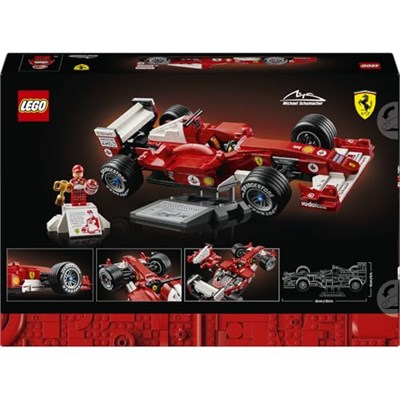 LEGO Icons Ferrari F2004 ve Michael Schumacher 11375 | Yetişkinler için Sergileme Standı ve Minifigür İçeren Dekoratif Model Yapım Seti, Hediye Fikri (735 Parça)