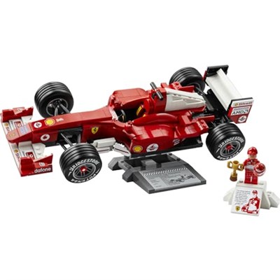 LEGO Icons Ferrari F2004 ve Michael Schumacher 11375 | Yetişkinler için Sergileme Standı ve Minifigür İçeren Dekoratif Model Yapım Seti, Hediye Fikri (735 Parça)