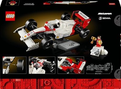 LEGO Icons McLaren MP4/4 ve Ayrton Senna 10330 - Araç Tutkunu Yetişkinler için Koleksiyonluk Yaratıcı Model Araba Yapım Seti, Doğum Günü Hediyesi Fikri (693 Parça)
