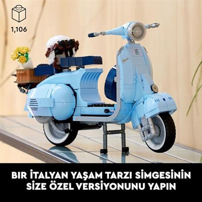 LEGO® ICONS Vespa 125 10298 - Yetişkinler için Klasik bir İtalyan Simgesinin Detaylı ve Sergilenebilir Model Yapım Seti (1106 Parça)