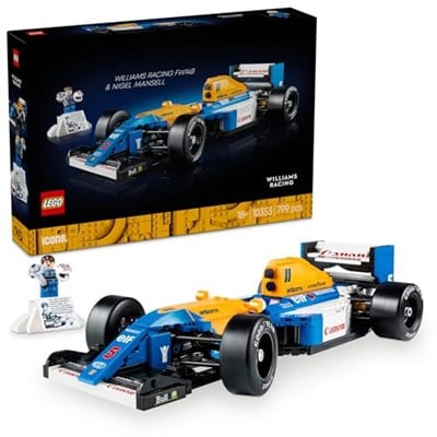LEGO Icons Williams Racing FW14B ve Nigel Mansell 10353 – Yetişkinler için Sürücü Figürü, Kupa ve Sergileme Standı İçeren Model Yapım Seti – Kadınlar ve Erkekler için Hediye Fikri (797 Parça)