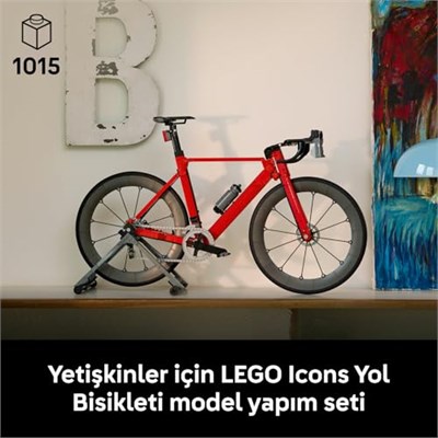 LEGO Icons Yol Bisikleti 11380 | Yetişkinler için Vites Mekanizması İçeren Koleksiyonluk Dekoratif Model Yapım Seti, Hediye Fikri (1015 Parça)