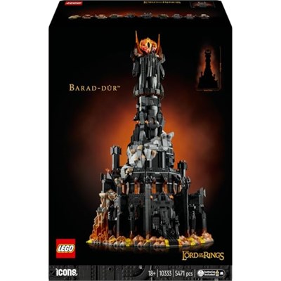 LEGO Icons Yüzüklerin Efendisi: Barad-dûr 10333 | Yetişkinler için Sauron ve Frodo Minifigürleri İçeren Film Hatırası Modeli Yapım Seti, Hediye Fikri (5471 Parça)
