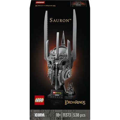 LEGO Icons Yüzüklerin Efendisi: Sauronun Miğferi 11373 | Yetişkinler için Minifigür ve Sergileme Standı İçeren Dekoratif Model Yapım Seti, Hediye Fikri (538 Parça)