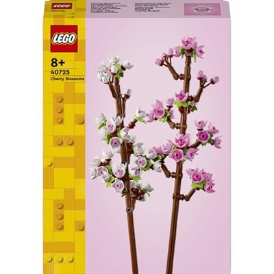 LEGO Kiraz Çiçekleri Kutlama Hediyesi 40725 – 8 Yaş ve Üzeri Çocuklar için Doğum Günü Hediyesi Fikri, Pastel Tonlarda Çiçeklerle Kaplı 2 Dal İçeren Dekoratif Yaratıcı Oyuncak Yapım Seti (430 Parça)