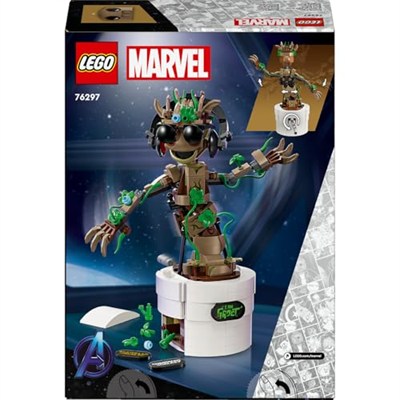 LEGO Marvel Dans Eden Groot 76297 – 10 Yaş ve Üzeri Süper Kahraman Severler İçin Hareketli Galaksinin Koruyucuları Karakteri İçeren Yaratıcı Oyuncak Model Yapım Seti (459 Parça)