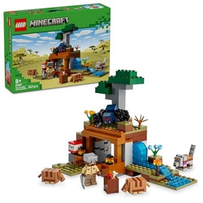 LEGO Minecraft Armadillo Maden Keşfi 21269 – 8 Yaş ve Üzeri Erkek ve Kız Çocuklar için Mağara Örümceği ve Kurt Figürleri İçeren Rol Yapım Oyuncağı Yapım Seti, Doğum Günü Hediyesi Fikri (247 Parça)