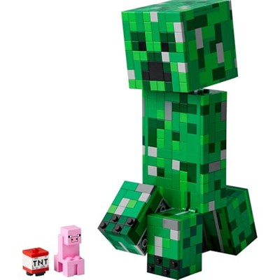 LEGO Minecraft Creeper 21276 - Video Oyunu Seven 10 Yaş ve Üzeri Çocuklar için Yaratıcı Aksiyon Figürü Yapım Seti, Doğum Günü Hediyesi (665 Parça)