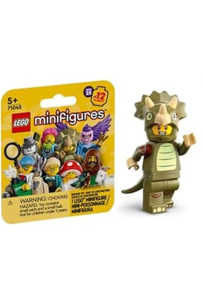 Lego Minifigür 71045 Seri 25-8 - Triceratops Costume Fan 5702017567584